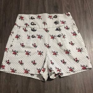 Floral high-waist Zara shorts